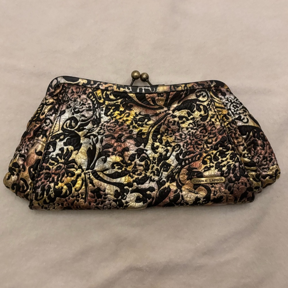 Charlie Lapson embossed brocade purse - Picture 3 of 11